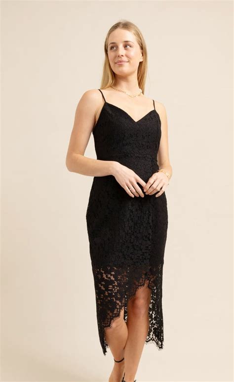 Scallop Lace Asymmetric Dress Pagani