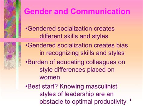 Gender In Communication