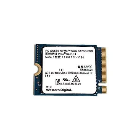 Ssd 512gb Western Digital Pc Sn530 M 2 Nvme 30mm