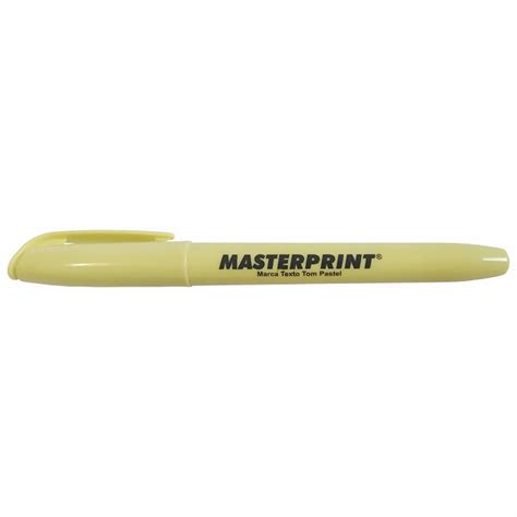 Caneta Marca Texto Masterprint Pastel Amarelo Mp