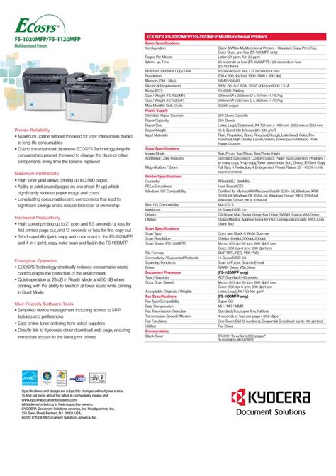 A4 Kyocera Fs 1020 Mfp, Multi-Function, Windows 10 at best price in Erode