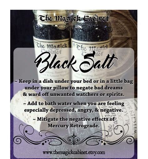 Black Salt Uses Witch Spell Book Witchcraft Spell Books Herbal Magic