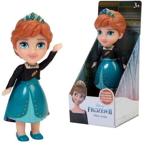 Mini Lalka Frozen II Anna W Turkusowo Czarnej Sukience Jakks Pacific