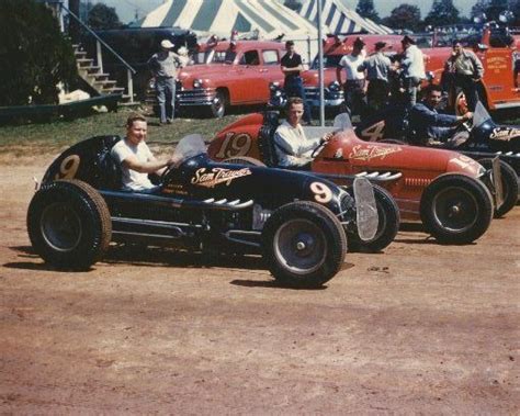 The 3 Sam Traylor Cars At Flemington In1955 With Drivers Johnny