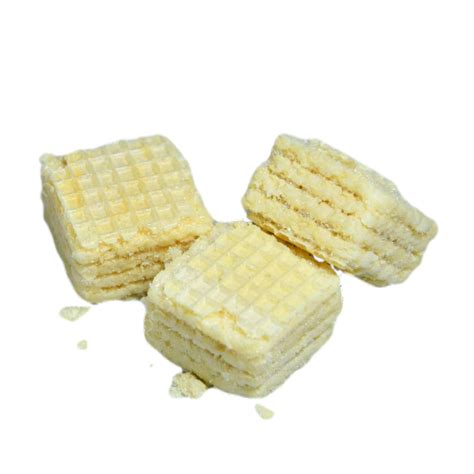 Three Stacked Nutritious Wafer Biscuits Superimposed Square