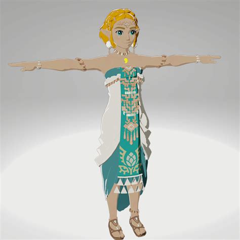 Legend Of Zelda Tears Of The Kingdom Zelda Zonai Dress 3d Model By