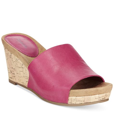 Lyst Style And Co Jackeyy Slide Wedges Only At Macys In Pink