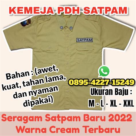 Jual Seragam PDH Cream Satpam Security Seragam Security PDH Cream