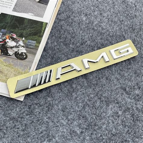 Amg Logo Car Emblem Sticker Decor Auto Body Bumper Rear Tail Trunk