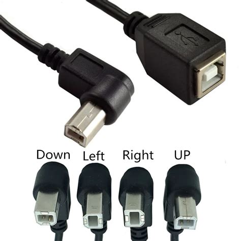 Up Angled Usb 2 0 A Male To Usb B Male Up Angle 90°printer Scanner Adapter Cable Usb Cables