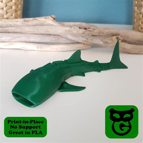 Whale Shark 3D STL Print In Place No Support Flexi Etsy