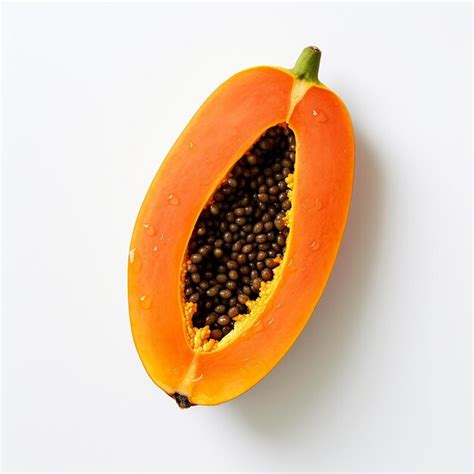 Premium AI Image Isolated Ripe Papaya On White Background