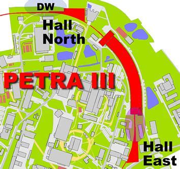 civil construction  extension halls started  shutdown  petra iii