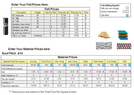 Roofing material price per square calculator - Roofgenius.com