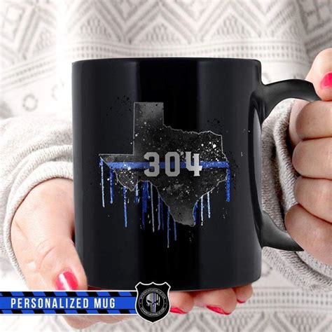 Thin Blue Line State Personalized Coffee Mug My Hero Wears Blue