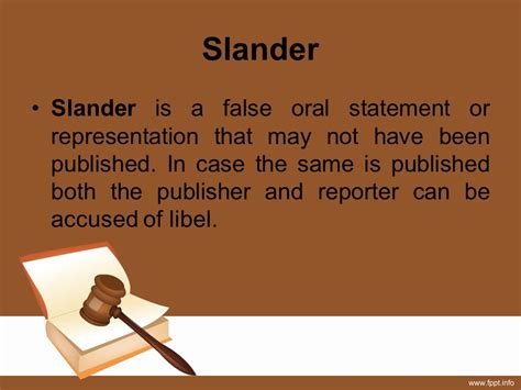 Slander And Libel Definition