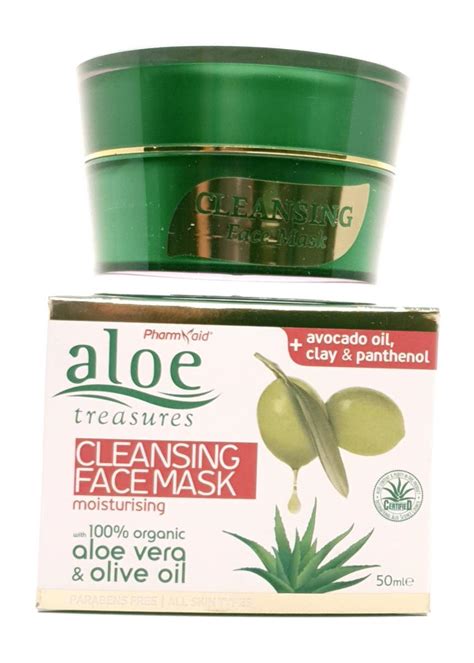 Masque du visage à l aloe vera Bio et à l huile d olive ALOE TREASURES