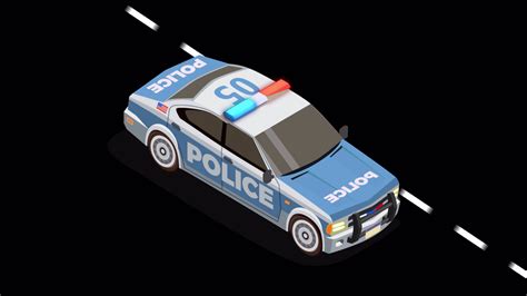 Police Car Driving On Street Road Alpha Channel 38280570 Stock Video At