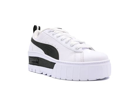 Puma Mayze Wedge Wns White Black Sneakers Mujer