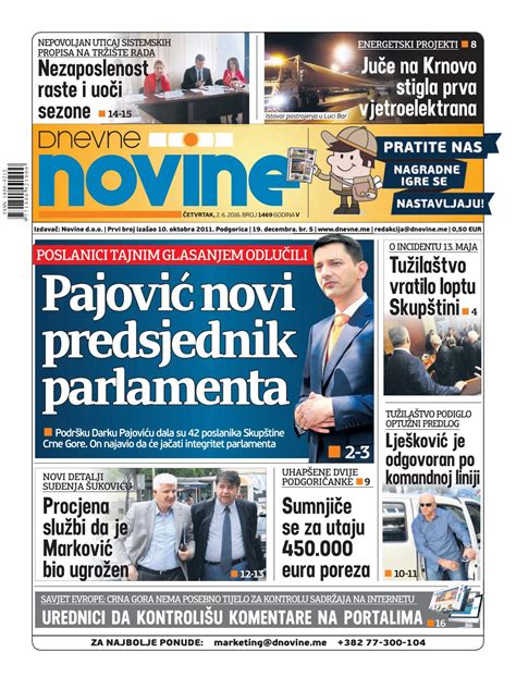 Dnevne novine 2. jun 2016. by Dnevne Novine - Issuu