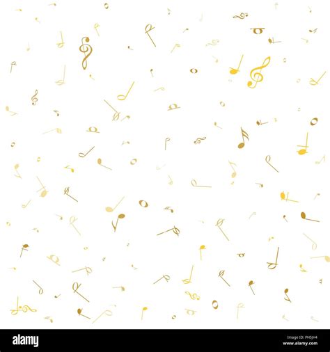 Notas musicales Resumen fondo musical Ilustración vectorial Golden