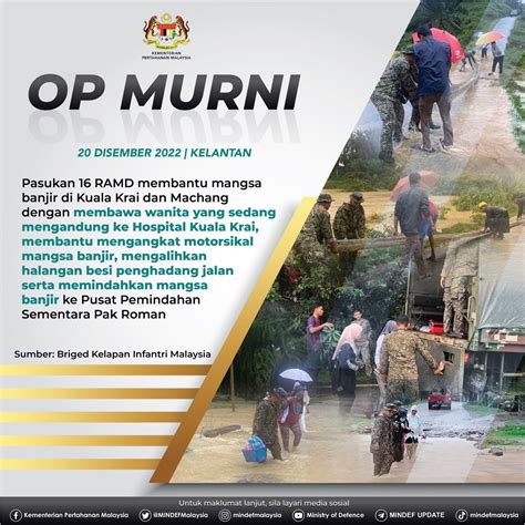 MINDEF Malaysia On Twitter OPMurni 16 RAMD Bantu Mangsa Banjir Di