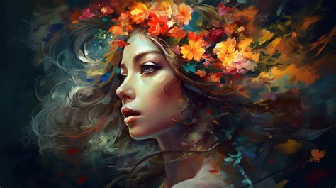 Beautiful Women Paintings Wallpaper