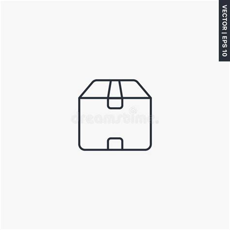 Cardboard Box Icon Linear Style Sign For Mobile Concept And Web Design