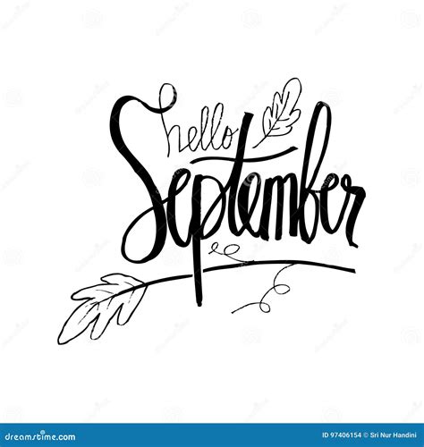 Hello September. stock illustration. Illustration of decorative - 97406154