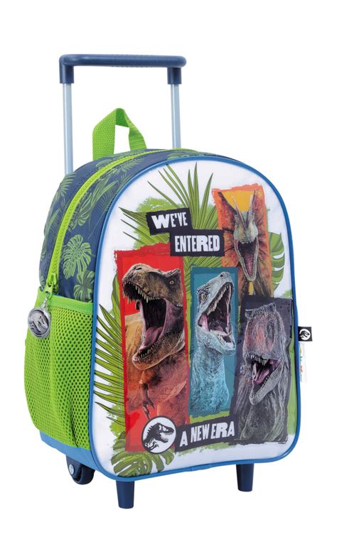 Mochila Jurassic Park Mini C Carro Jurassic World Azul Verde