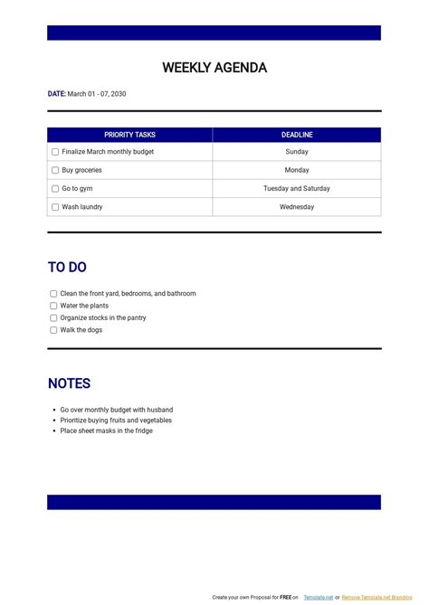 Agenda Templates - Format, Free, Download | Template.net