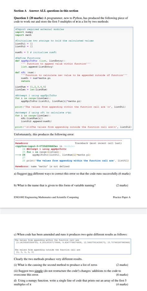 Solved Section A Answer All Questions In This Section Chegg