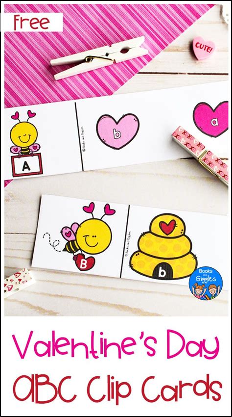 Valentine S Day Abc Clip Cards Valentine Activities Preschool Valentines Activities