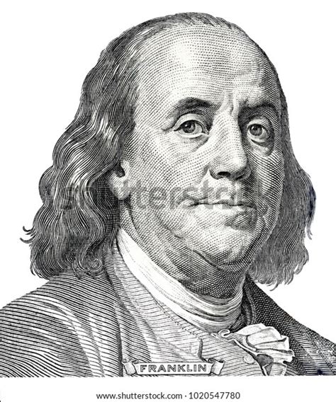 Benjamin Franklin On Dollar Bill Closeup Stock Photo (Edit Now) 1020547780