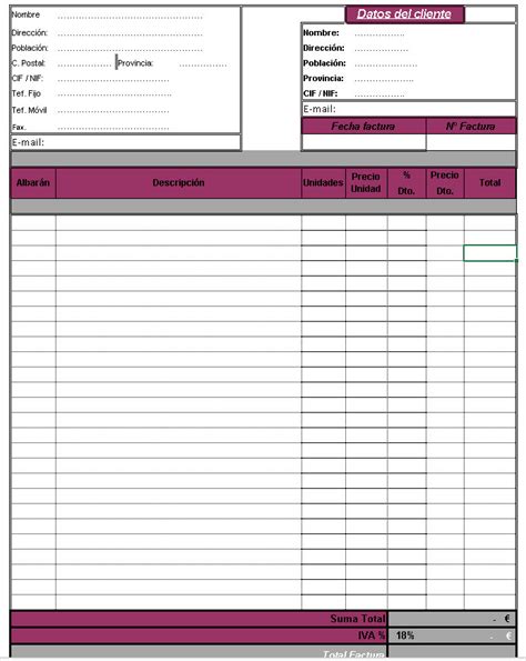 Plantilla Albar N Excel Plantillasoffice Net