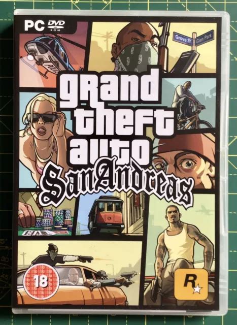 GRAND THEFT AUTO San Andreas PC DVD GTA Complete With Manual Map