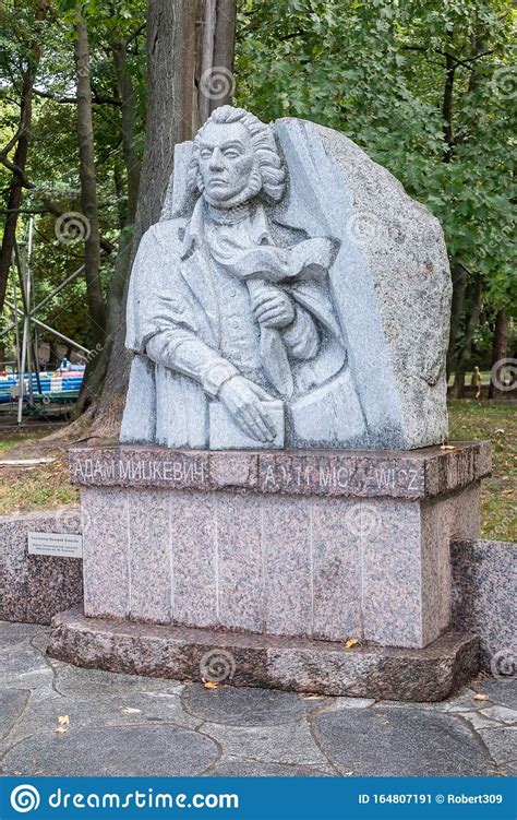 Monument To Adam Mickiewicz At Catholic Church Of St Anne And Catholic