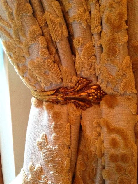 French Pair Vintage Brass Ormolu Curtain Tie Backs Decorative Etsy