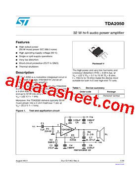 Tda V Datasheet Pdf Stmicroelectronics