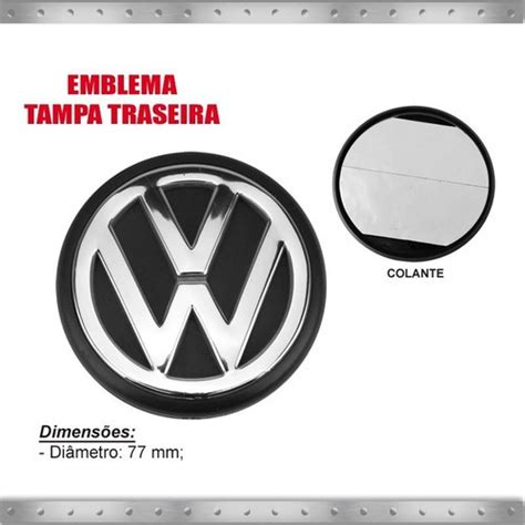 Emblema Vw Tampa Traseira Gol 1991 92 93 94 Relevo Parcelamento Sem Juros