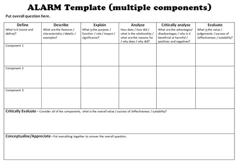 ALARM Matrix Templates - S.P.A.C.E.