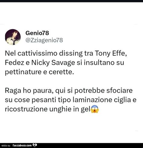 Nel Cattivissimo Dissing Tra Tony Effe Fedez E Nicky Savage Si