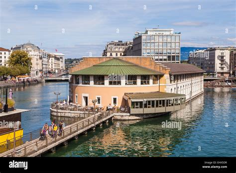 Switzerland Geneva Brasserie Des Halles De L Ile Stock Photo Alamy