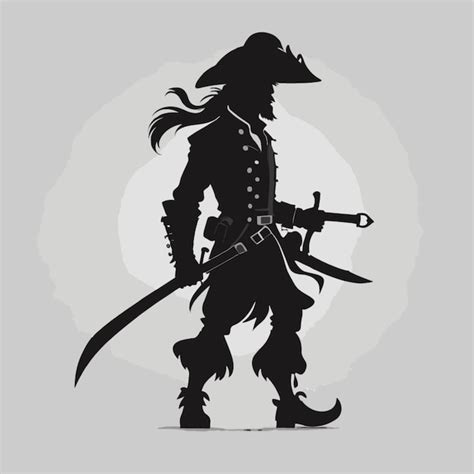 Premium Vector | Pirate silhouette vector