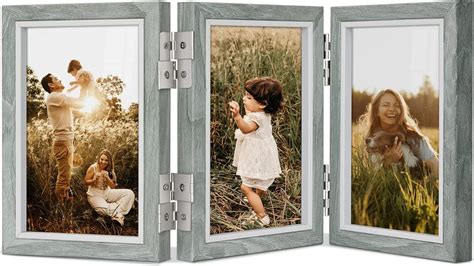 Afuly 3 Picture Frames 4x6 Trifold Picture Frames Collage