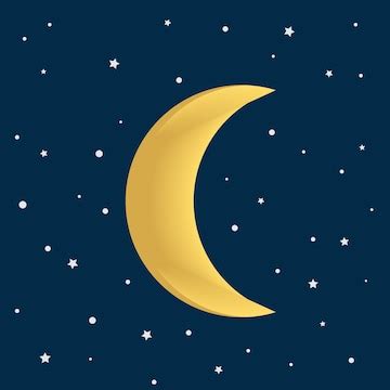 Premium Vector | Yellow moon and stars vector