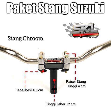 Jual Paket Stang Rzr Plus Dudukan Stang Racing Road Race Universal