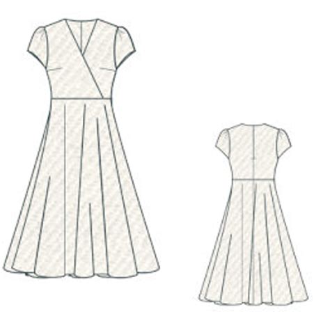 Linen Surplice Dress Sewing Patternplus Size Sewing Pattern Ladies