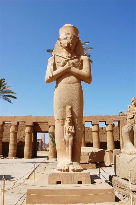 Karnak Temple in Luxor, Egypt - Pharaoh Statue