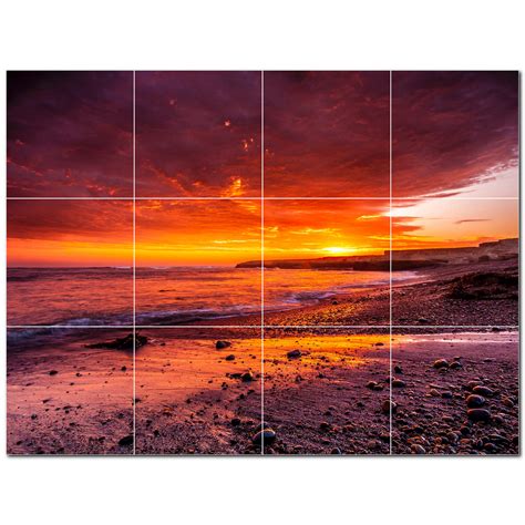 Picture Sunset Photo 6 X 6 Satin Ceramic Decorative Mural Wayfair